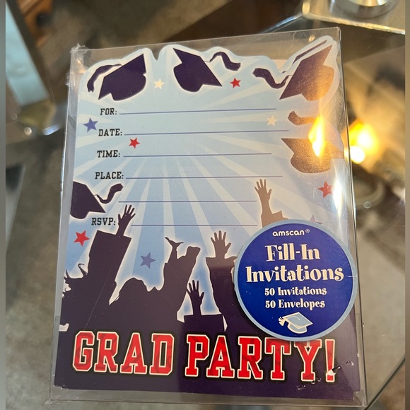 New Graduation Party Set of 50 Blank Invitations - Picture 5 of 6